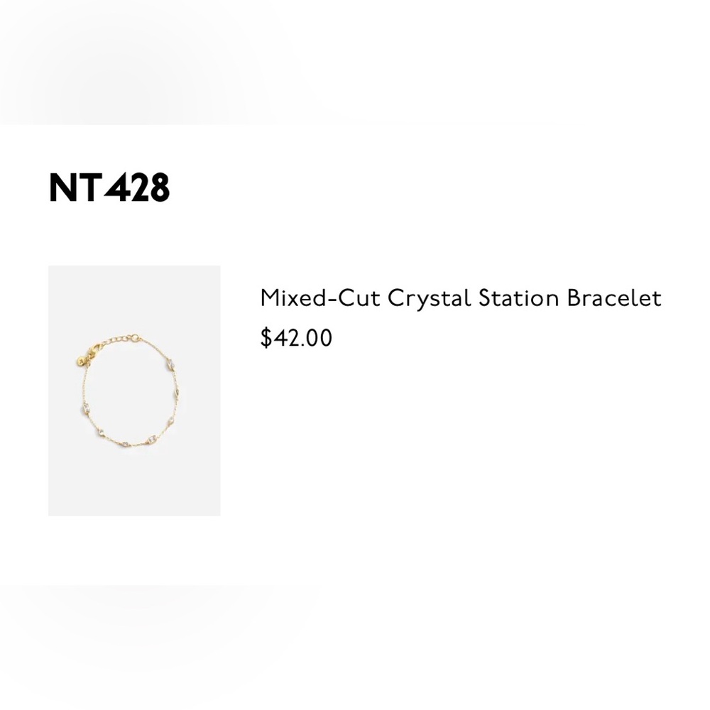 Madewell mixed-cut Crystal station bracelet - Picture 7 of 12